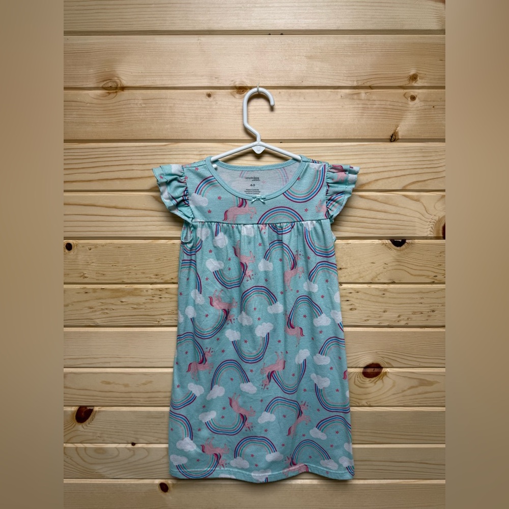 Magical Unicorn Kids Nightgown - Blue and Pink